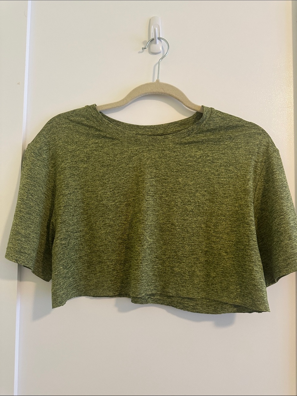Fabletics Olive Green Cropped Tee